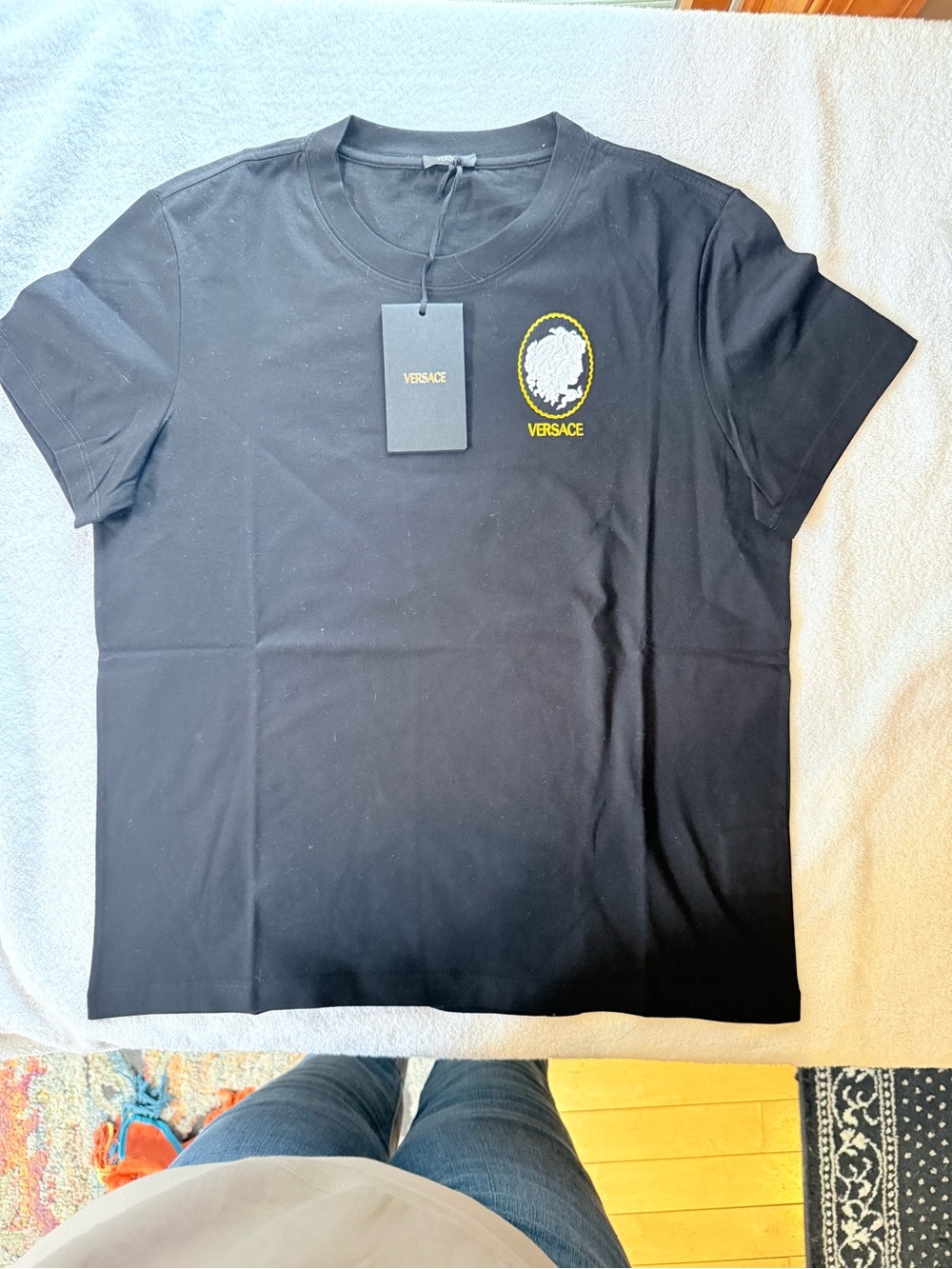 Versace Black Logo Crewneck T-Shirt